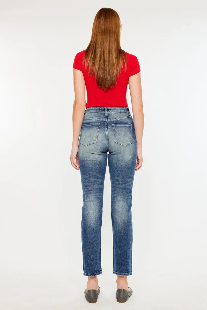 Norrine High Rise Slim Straight Leg Jeans