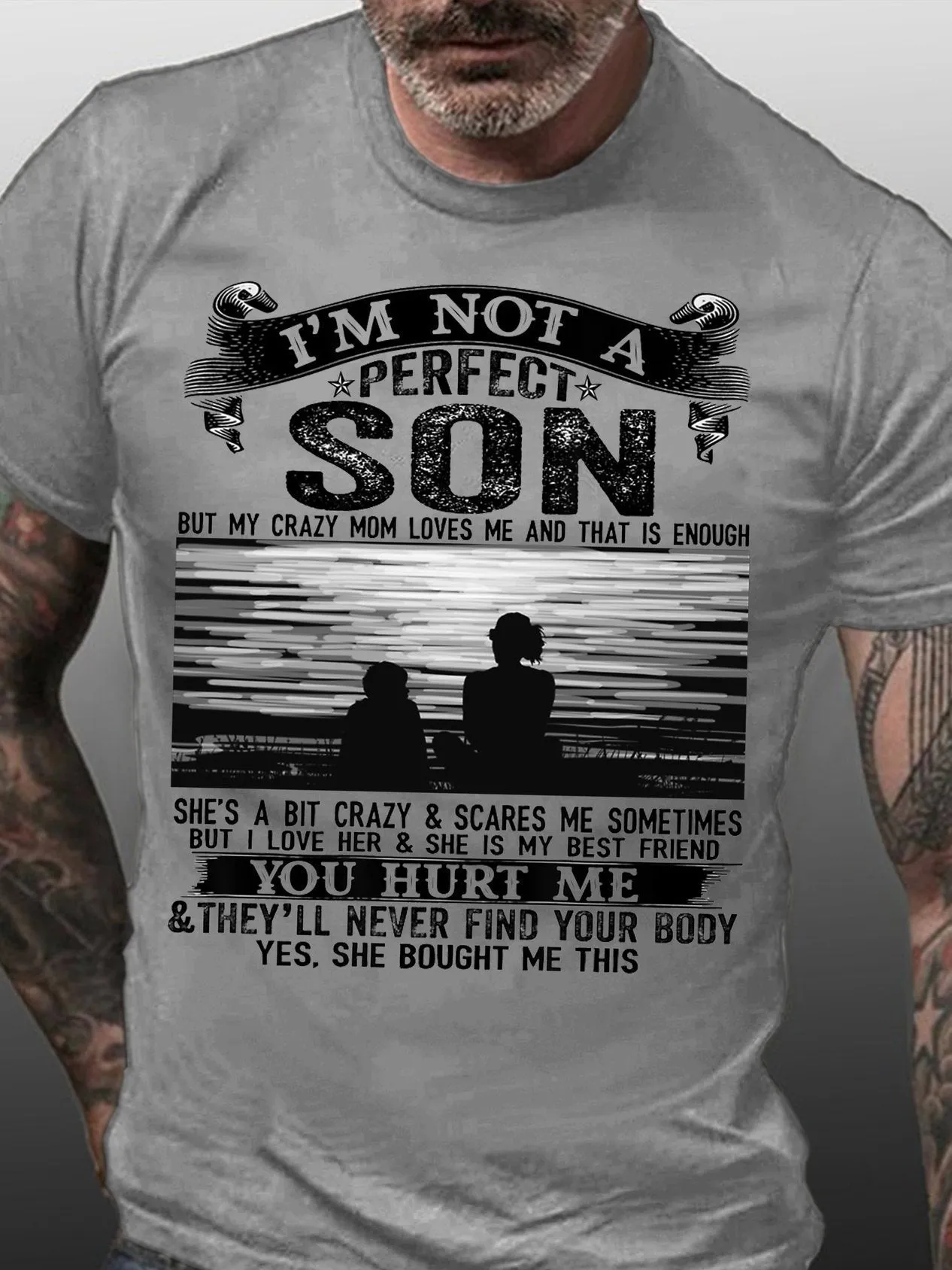 Not A Perfect Son, But Crazy Mom Loves Me T-shirt