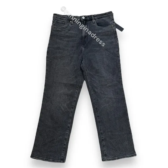 NWT BlankNYC Baxter Rib Cage High Rise Straight Jeans In City Streets Black 31