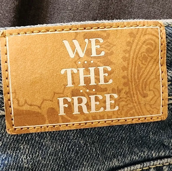 NWT Free People We The Free Women's Maggie Mid-Rise Straight Leg Blue Jeans 27