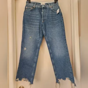 NWT Free People We The Free Women's Maggie Mid-Rise Straight Leg Blue Jeans 27