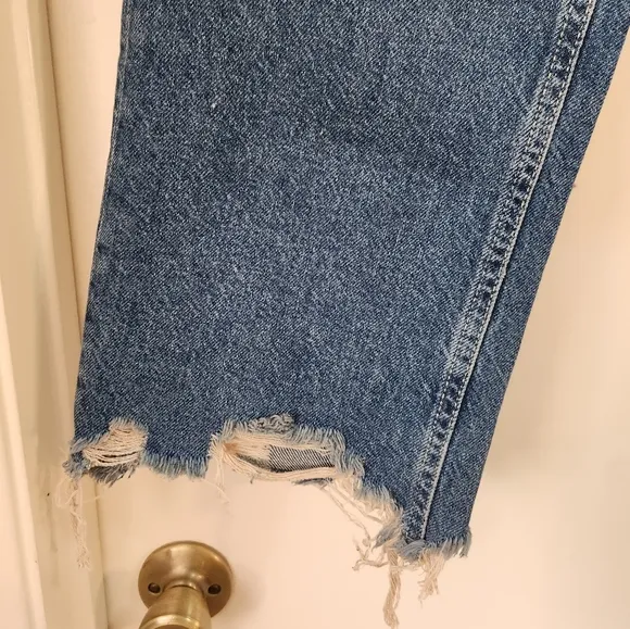 NWT Free People We The Free Women's Maggie Mid-Rise Straight Leg Blue Jeans 27