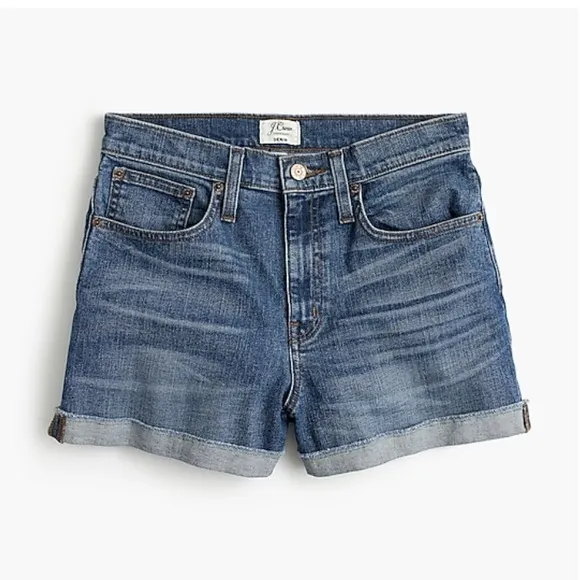 NWT J Crew High Rise Denim Shorts in Brixton Wash