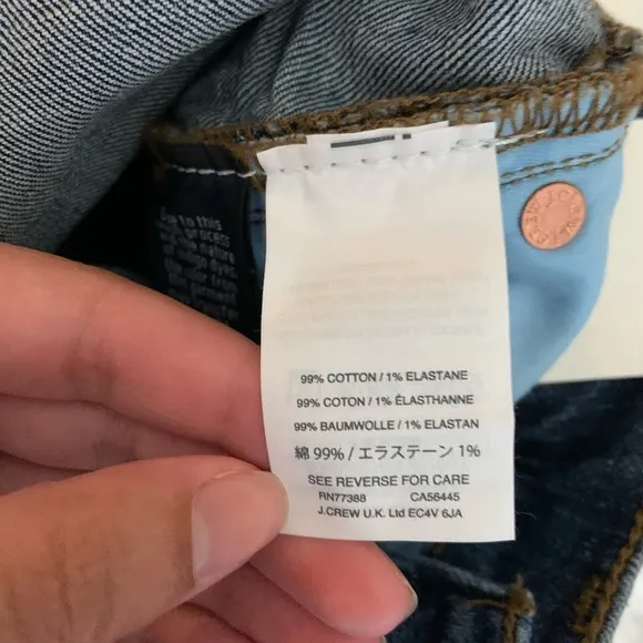 NWT J Crew High Rise Denim Shorts in Brixton Wash