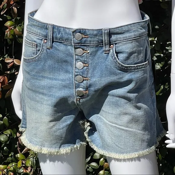 NWT JOE’S High Waist Button Fly Raw Hem Denim Shorts