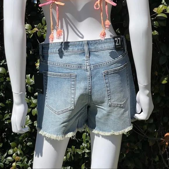 NWT JOE’S High Waist Button Fly Raw Hem Denim Shorts