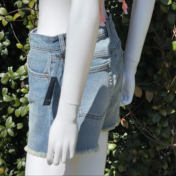 NWT JOE’S High Waist Button Fly Raw Hem Denim Shorts