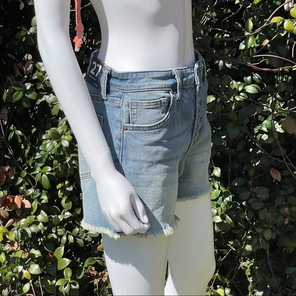 NWT JOE’S High Waist Button Fly Raw Hem Denim Shorts