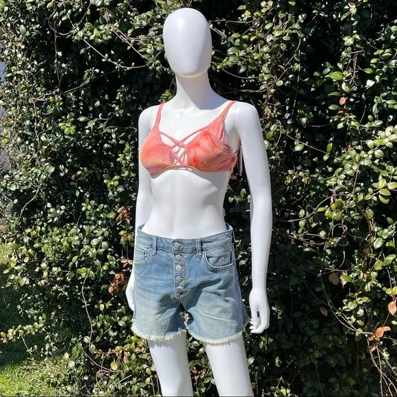 NWT JOE’S High Waist Button Fly Raw Hem Denim Shorts