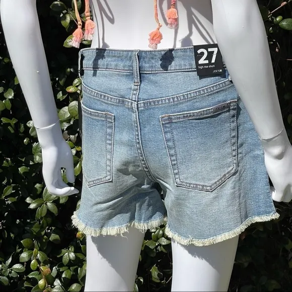 NWT JOE’S High Waist Button Fly Raw Hem Denim Shorts