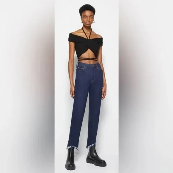 NWT Jonathan Simkhai River High Rise Straight Jeans sz 25