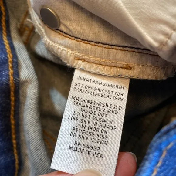 NWT Jonathan Simkhai River High Rise Straight Jeans sz 25