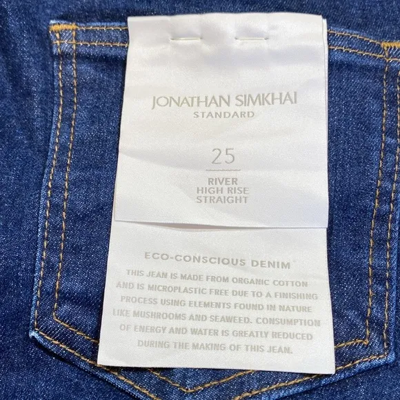 NWT Jonathan Simkhai River High Rise Straight Jeans sz 25