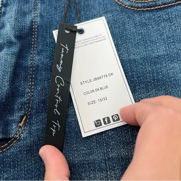NWT Judy Blue High Rise Tummy Control Slim Fit Jeans