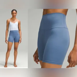 NWT Lululemon Washed Denim Align High Rise Shorts 6”