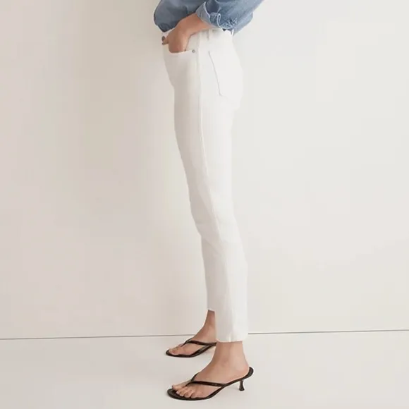NWT Madewell Stovepipe Jeans in white size 29