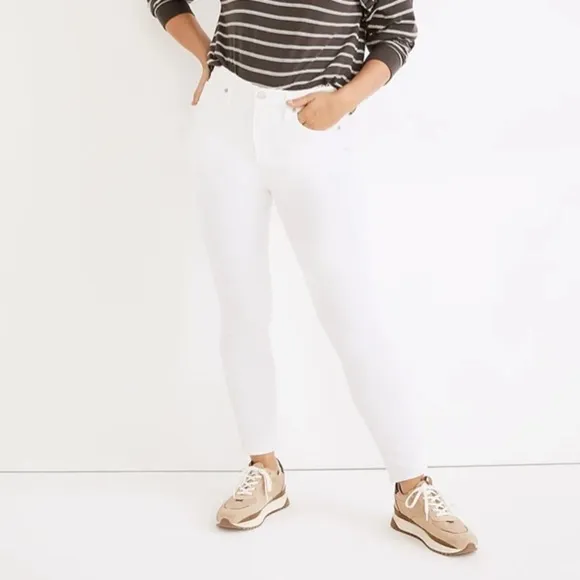 NWT Madewell Stovepipe Jeans in white size 29