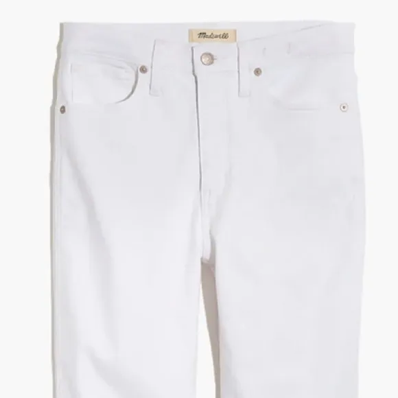 NWT Madewell Stovepipe Jeans in white size 29