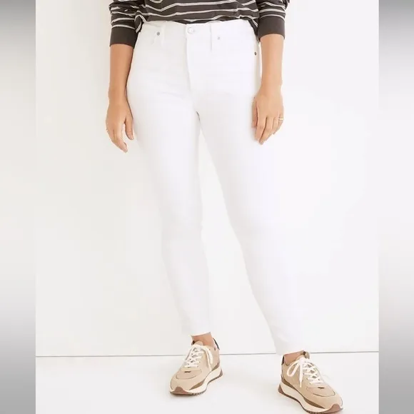 NWT Madewell Stovepipe Jeans in white size 29