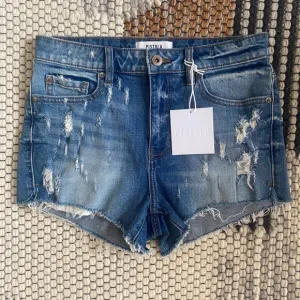 NWT Pistola Winston High Rise Cut Off Distressed Denim Shorts Size 27 NEW