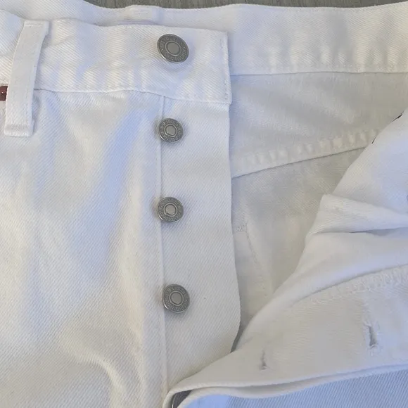 NWT Re/Done Originals 50s Cutoffs Jean Shorts in White