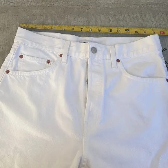NWT Re/Done Originals 50s Cutoffs Jean Shorts in White