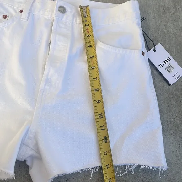 NWT Re/Done Originals 50s Cutoffs Jean Shorts in White
