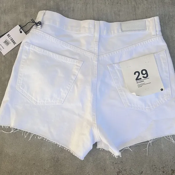 NWT Re/Done Originals 50s Cutoffs Jean Shorts in White