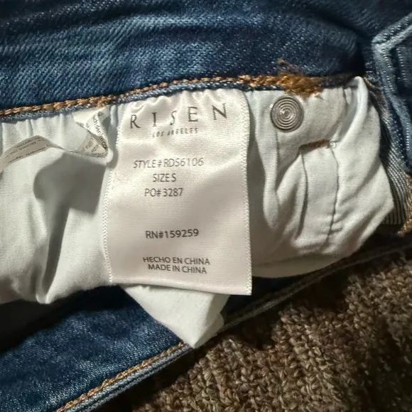 NWT Risen Los Angeles High Rise Denim shorts size Small Pit