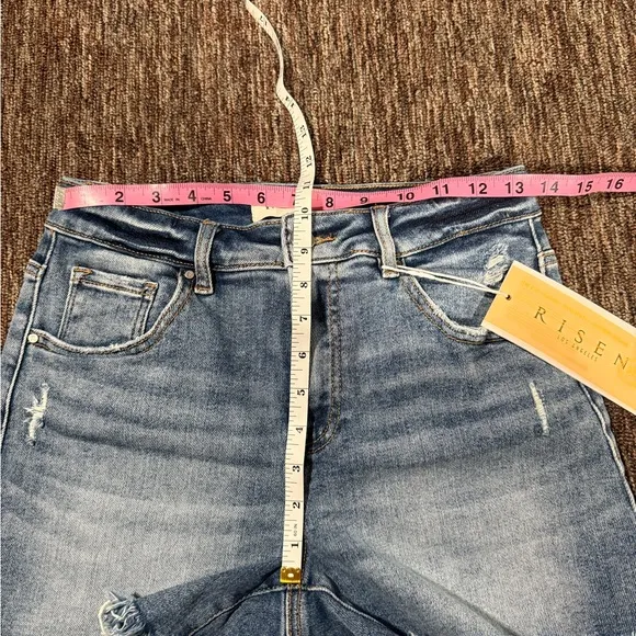 NWT Risen Los Angeles High Rise Denim shorts size Small Pit
