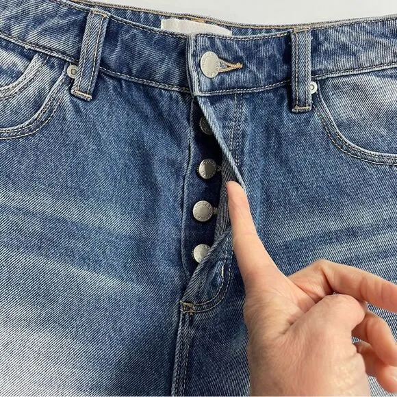NWT ROLLA'S Original Jean Shorts High Rise Cut Off Women’s 25 Button Fly Denim
