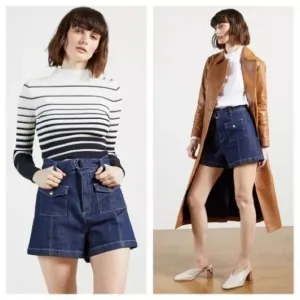 NWT Ted Baker London Bakerpatch Pocket Denim shorts size 28