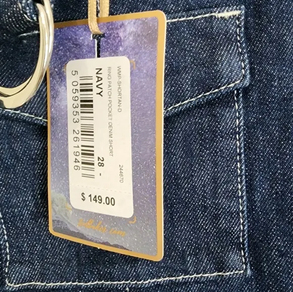 NWT Ted Baker London Bakerpatch Pocket Denim shorts size 28