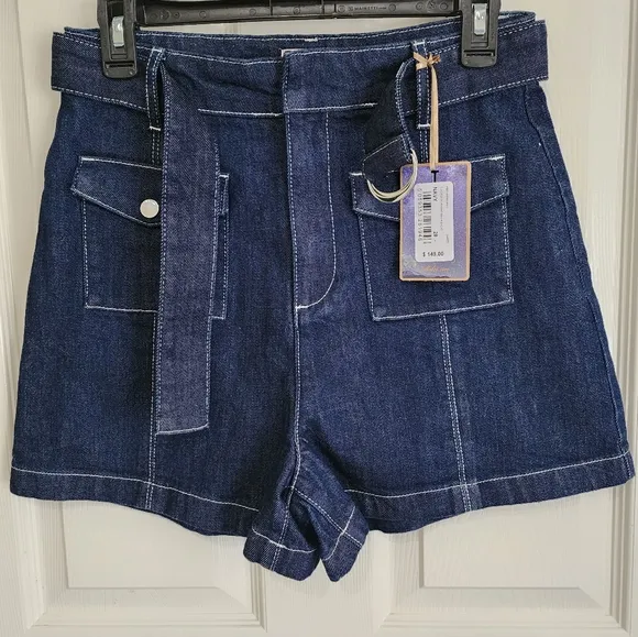NWT Ted Baker London Bakerpatch Pocket Denim shorts size 28