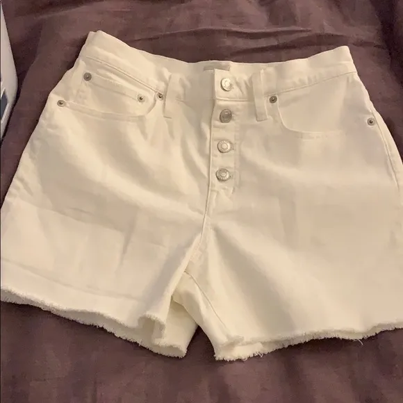 NWT - White Denim Button Fly J. Crew shorts
