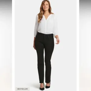 NYDJ Extremely Strechy Black Straight Leg Lift Tuck Marilyn Jeans Womens Size 4