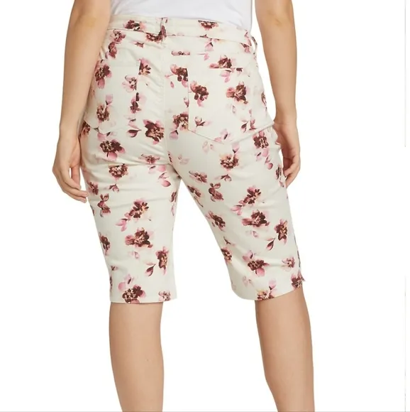 NYDJ Printed Stretch Jean Shorts