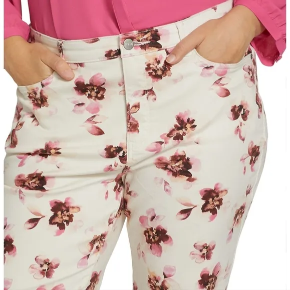 NYDJ Printed Stretch Jean Shorts