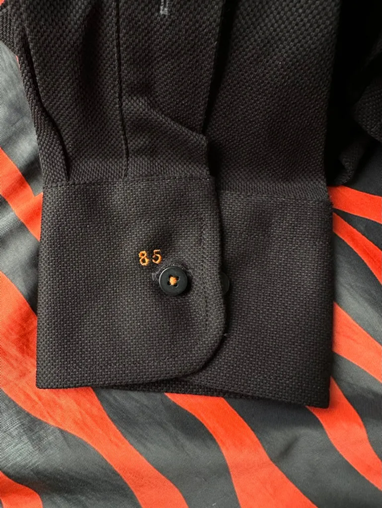 Ocho Polo Long Sleeve Black Dress Shirt (Final Sale)