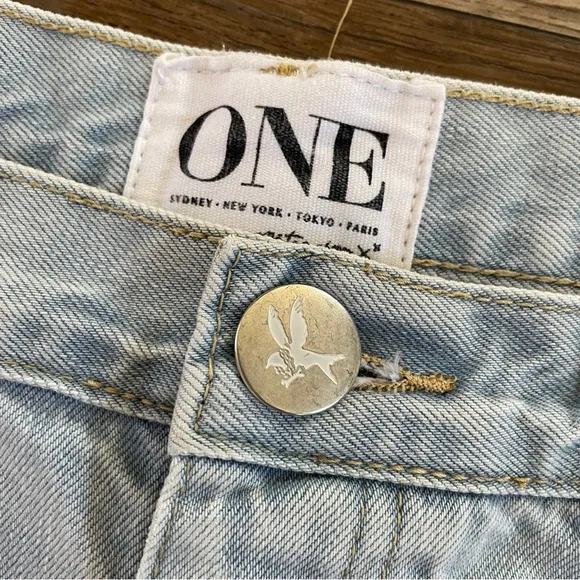 One teaspoon distressed short denim shorts 27