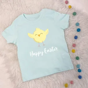 Organic Cotton Little Chick Happy Easter Kids/Baby T Shirt 6-12 months