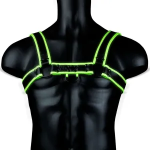 Ouch! Glow In the Dark Bulldog Harness in L/XL