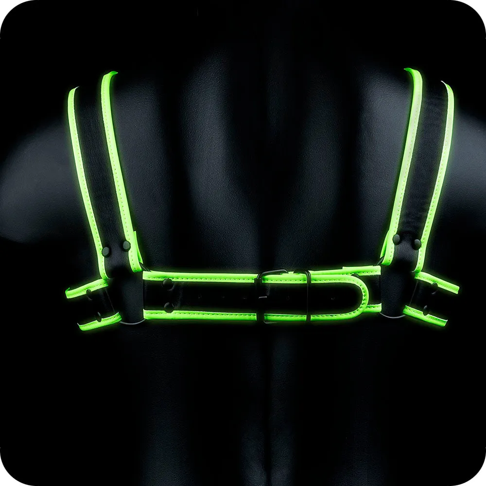 Ouch! Glow In the Dark Bulldog Harness in L/XL