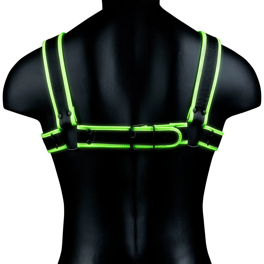 Ouch! Glow In the Dark Bulldog Harness in L/XL