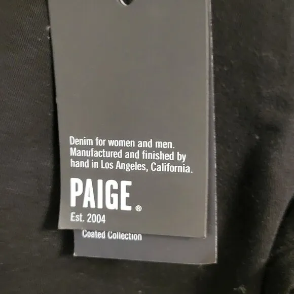 Paige Black Gold Coated Verdugo Skinny Jeans SIZE:27 NWT