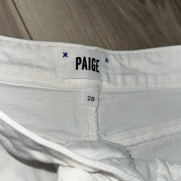 Paige Jimmy Jimmy short white denim shorts size 28
