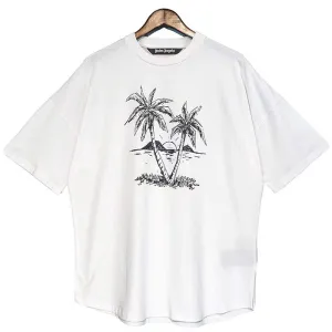 PALM ANGELS Sunset Palm Trees T-Shirt