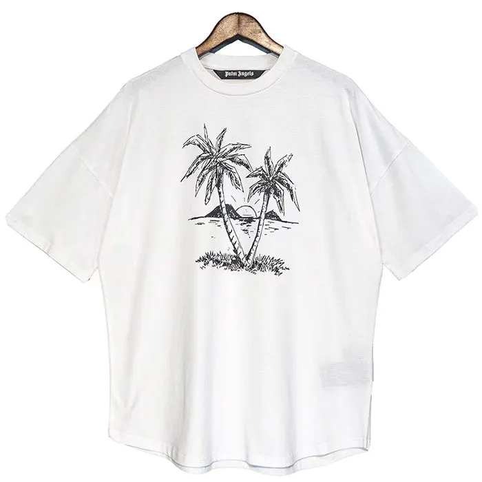 PALM ANGELS Sunset Palm Trees T-Shirt