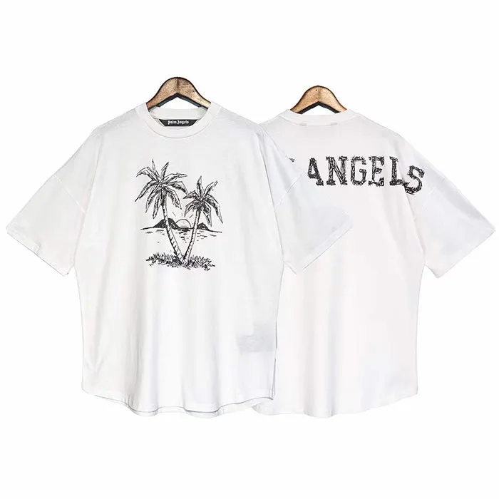 PALM ANGELS Sunset Palm Trees T-Shirt