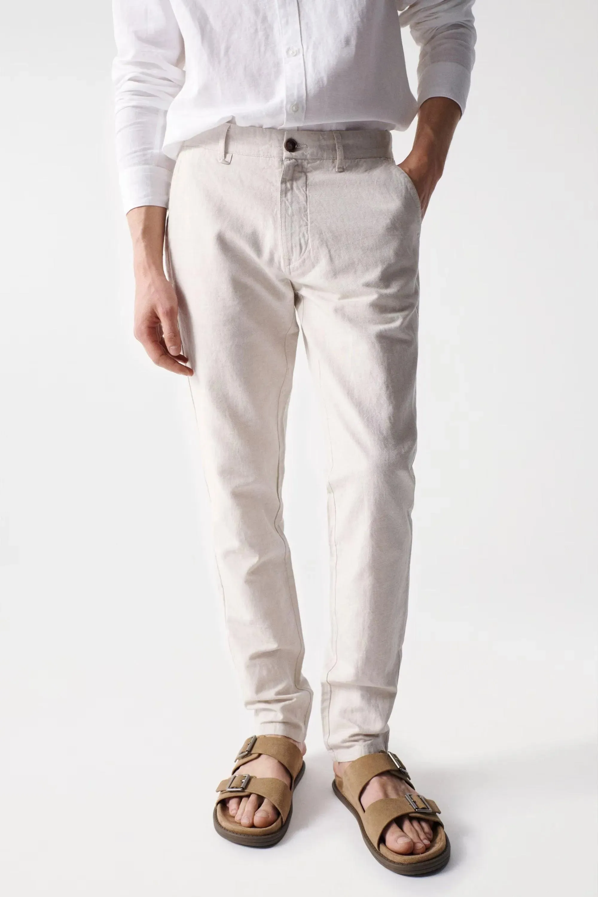Pantalón de Hombre Salsa de Lino Corte Slim